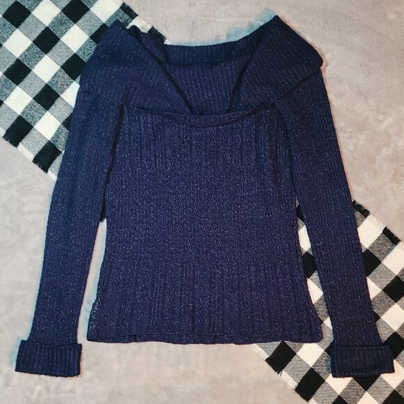 L | Nine West | "Missy" Knit Cowl-Neck Sweater - Picture 3 of 5